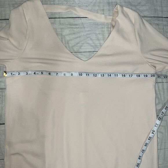 Lulu’s Groove On Light Beige Shift Dress Dramatic Bell Sleeves Sz XL X-Large - Picture 7 of 10